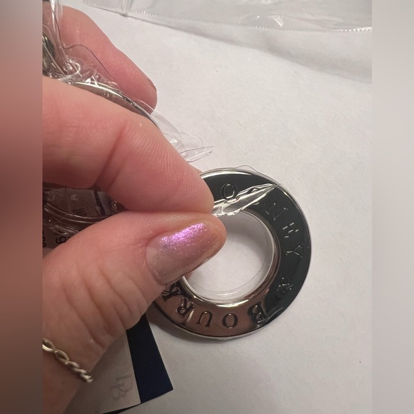 Authentic Dooney & Bourke Signature Silver Ring Key Fob /Purse Charm - Picture 8 of 10